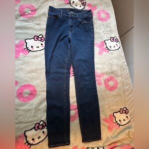 Women’s dark blue denim high rise straight jeans from old navy size 4